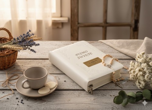 Pismo Święte – edycja limitowana, skórzana oprawa z paginatorami i grawerem