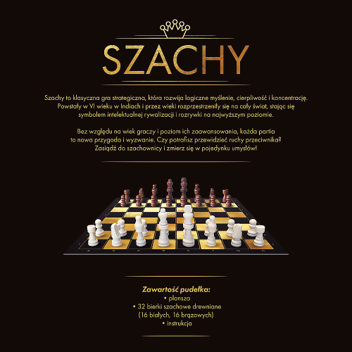 Szachy drewniane TREFL – klasyczna gra logiczna dla całej rodziny