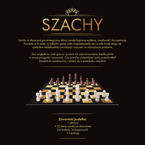 Szachy drewniane TREFL – klasyczna gra logiczna dla całej rodziny