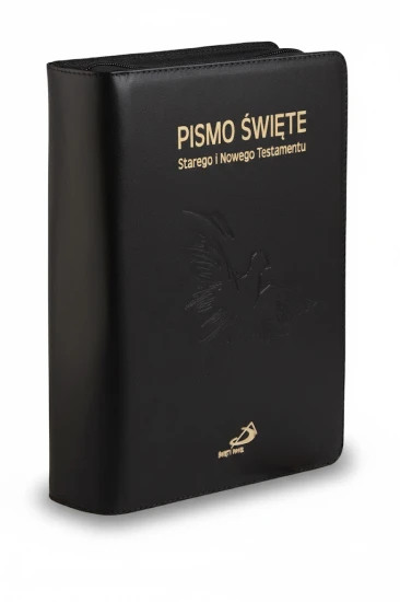 Pismo Święte ST i NT – skórzana oprawa z suwakiem i paginatorami