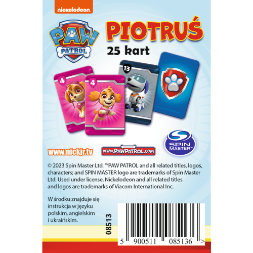 TREFL. Karty Piotruś Psi Patrol – gra karciana dla dzieci