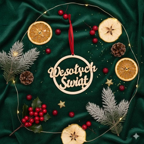 Bombka drewniana EKO