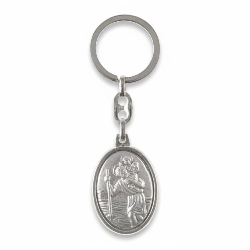 Brelok św. Krzysztof – metalowy brelok 4 × 2,7 cm, patron kierowców