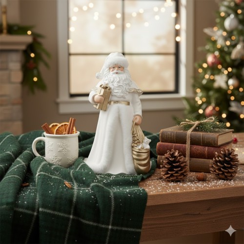 Figurka Święty Mikołaj 30 cm – dekoracja świąteczna z żywicy