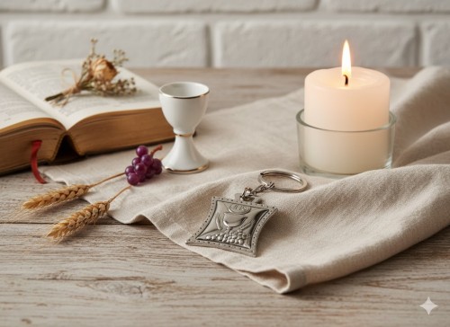 Brelok IHS – laminowany srebrem, próba 925