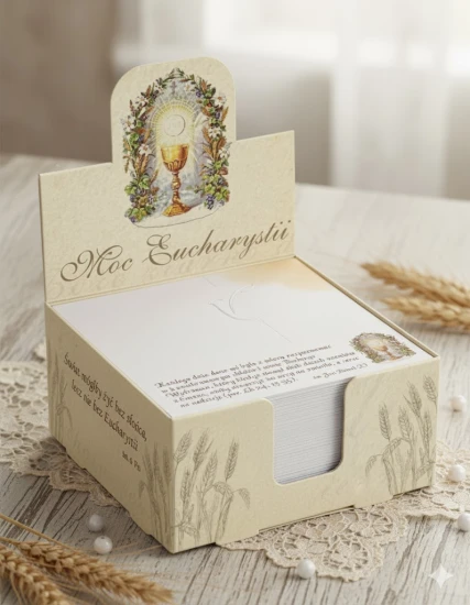 Notes biurkowy z sentencjami - Moc Eucharystii