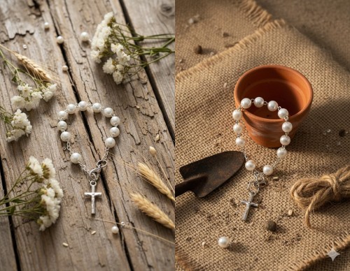 Różaniec dziecięcy z perełkami