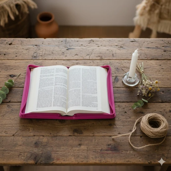 Biblia z kolorową wkładką, oprawa różowa Wydawnictwo Świętego Pawła