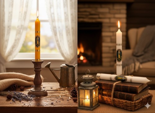 Gromnica – świeca z wizerunkiem Matki Bożej Gromnicznej