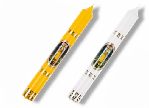 Gromnica – świeca z wizerunkiem Matki Bożej Gromnicznej, 30 cm