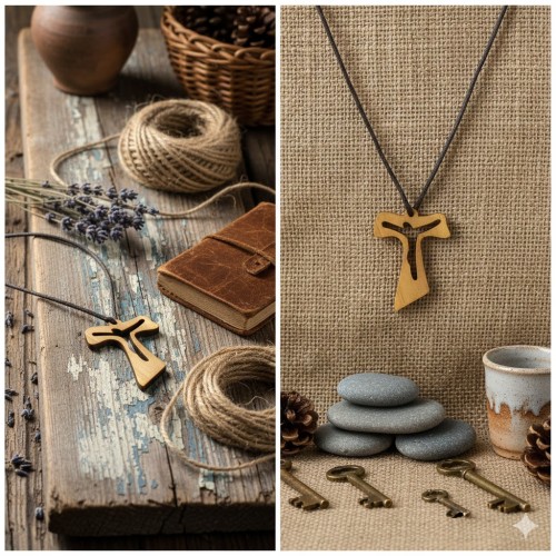 Krzyżyk TAU drewniany 4,5 cm