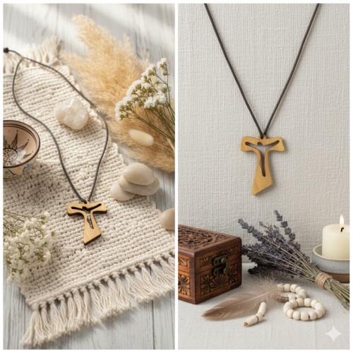 Krzyżyk TAU drewniany