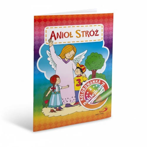 Kolorowanka z naklejkami – Anioł Stróż dla dzieci
