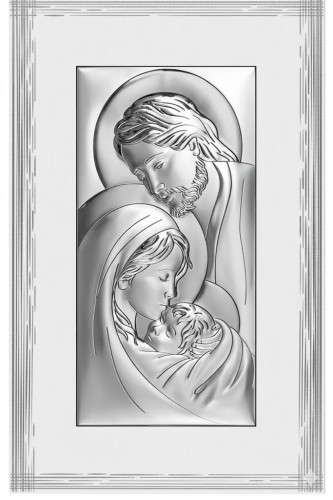 Srebrny obrazek z wizerunkiem Świętej Rodziny