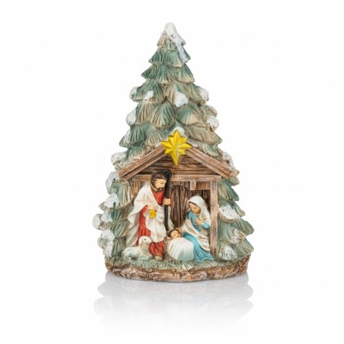 Szopka bożonarodzeniowa 15 cm – Święta Rodzina pod choinką