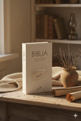 Biblia z kolorową wkładką . Oprawa miękka, szara