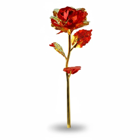 Wieczna złota róża Gold Rose 24 cm – czerwono-złota pamiątka miłości