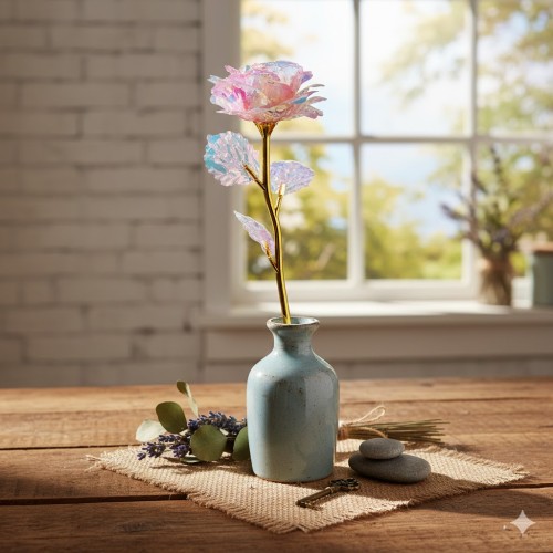 Wieczna Róża Opalizująca 24 cm – elegancki symbol miłości