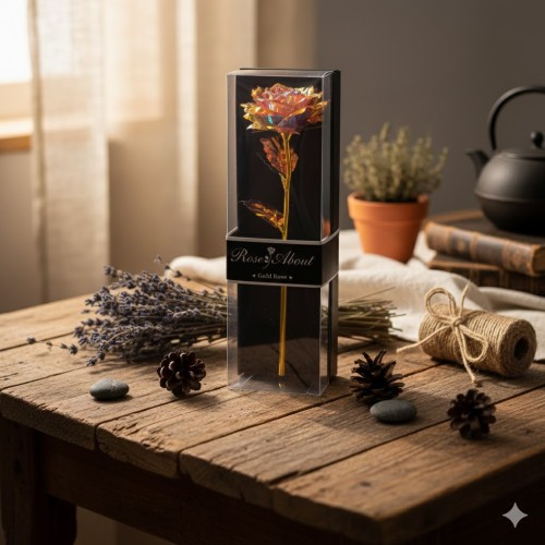 Wieczna Róża Opalizująca 24 cm – elegancki symbol miłości