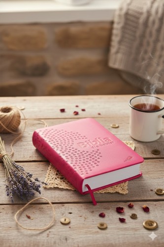 Biblia dla kobiet malinowa z paginatorami – Pismo Święte