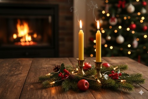 Świeczki stołowe żółte 17 cm – 2 sztuki