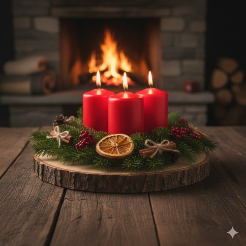 Świece czerwone walec 6 cm