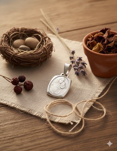 Medalik srebrny Matka Boża Cygańska, próba 925, 2,1 g