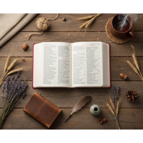 Biblia Tabor bordowa z etui PVC