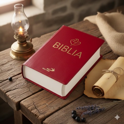 Biblia Tabor bordowa z etui PVC