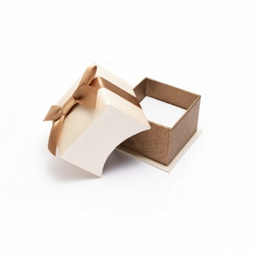 Etui tekturowe z kokardką – kremowe (