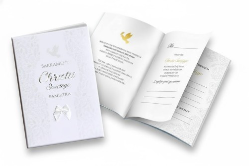 Pamiątka książeczkowa z życzeniami – Chrzest Święty (wersja Premium)