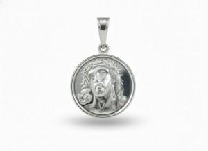 Medalik srebrny Jezus Chrystus w koronie cierniowej – pr. 925, 3,8 g
