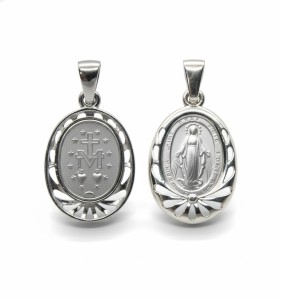 Medalik srebrny Matka Boska Niepokalana / Cudowny Medalik, próba 925,  2,5 g