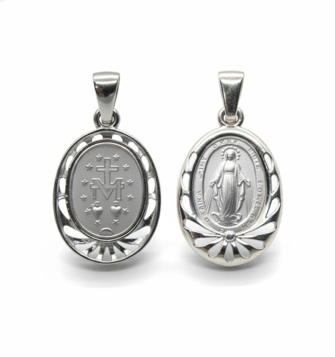 Medalik srebrny Matka Boska Niepokalana / Cudowny Medalik, próba 925, 2,5 g