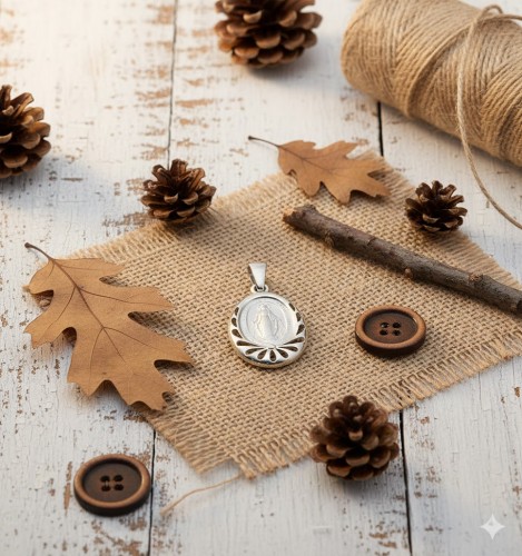 Medalik srebrny Matka Boska Niepokalana