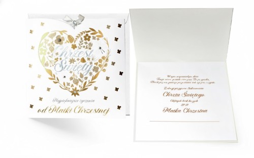 Karnet na Chrzest Święty – od Matki Chrzestnej