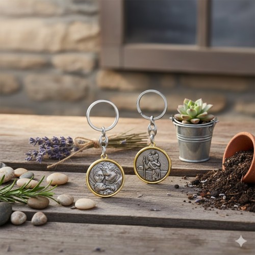 Brelok Święta Rodzina / św. Krzysztof