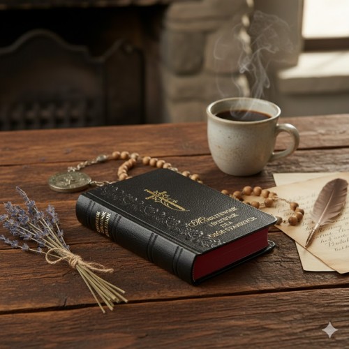 Ręcznie wykończone brzegi stron modlitewnika – unikatowa technika częstochowska.