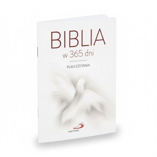 Okładka książeczki „Biblia w 365 dni” – praktyczny plan codziennego czytania Pisma Świętego.