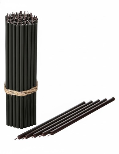 Ofiarki cerkiewne z naturalnego wosku pszczelego w kolorze czarnym – opakowanie 50 sztuk