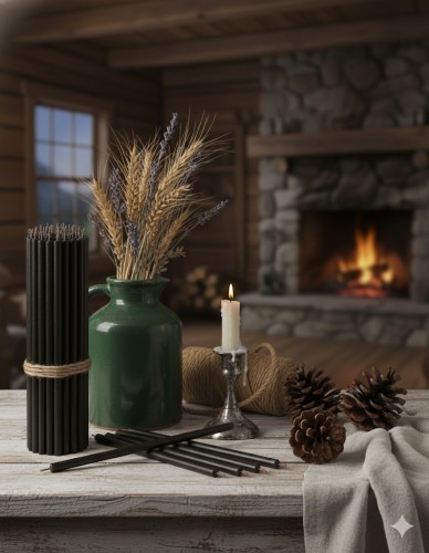 Detal świec ofiarnych z naturalnego wosku pszczelego – tradycyjna, ręczna produkcja