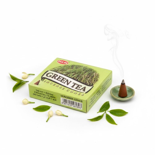 Kadzidło stożkowe zielona herbata do modlitwy i wyciszenia