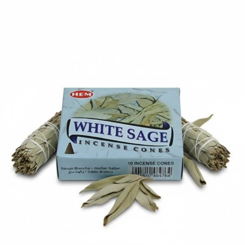 Kadzidło stożkowe biała szałwia do modlitwy i wyciszenia