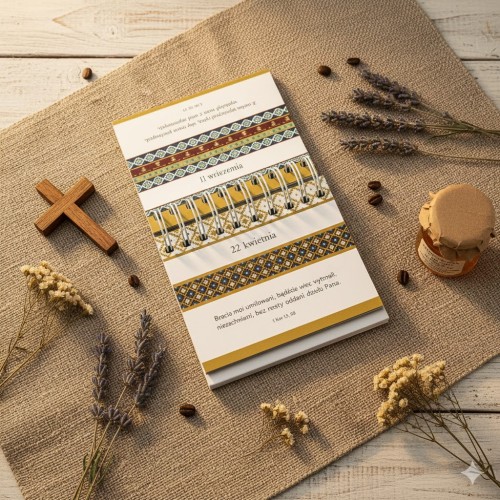 Przykładowa strona z cytatem biblijnym – czytelny układ, inspirujący przekaz.