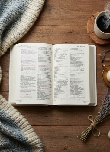 Format Biblii dostosowany do codziennego użytkowania – kompaktowy i poręczny rozmiar.
