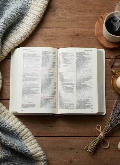 Format Biblii dostosowany do codziennego użytkowania – kompaktowy i poręczny rozmiar.