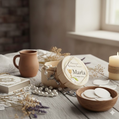 Perłowe paciorki z czeskiego szkła – elegancki i trwały materiał do codziennej modlitwy.