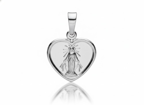 Medalik srebrny – Serce Matki Bożej Niepokalanej,