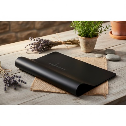 Srebrny krzyż – subtelne, eleganckie zdobienie.