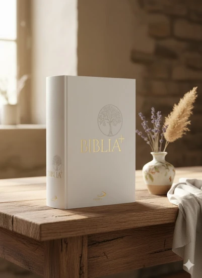 Biblia Plus. Pismo Święte czytane metodą skrutacji - płótno biała